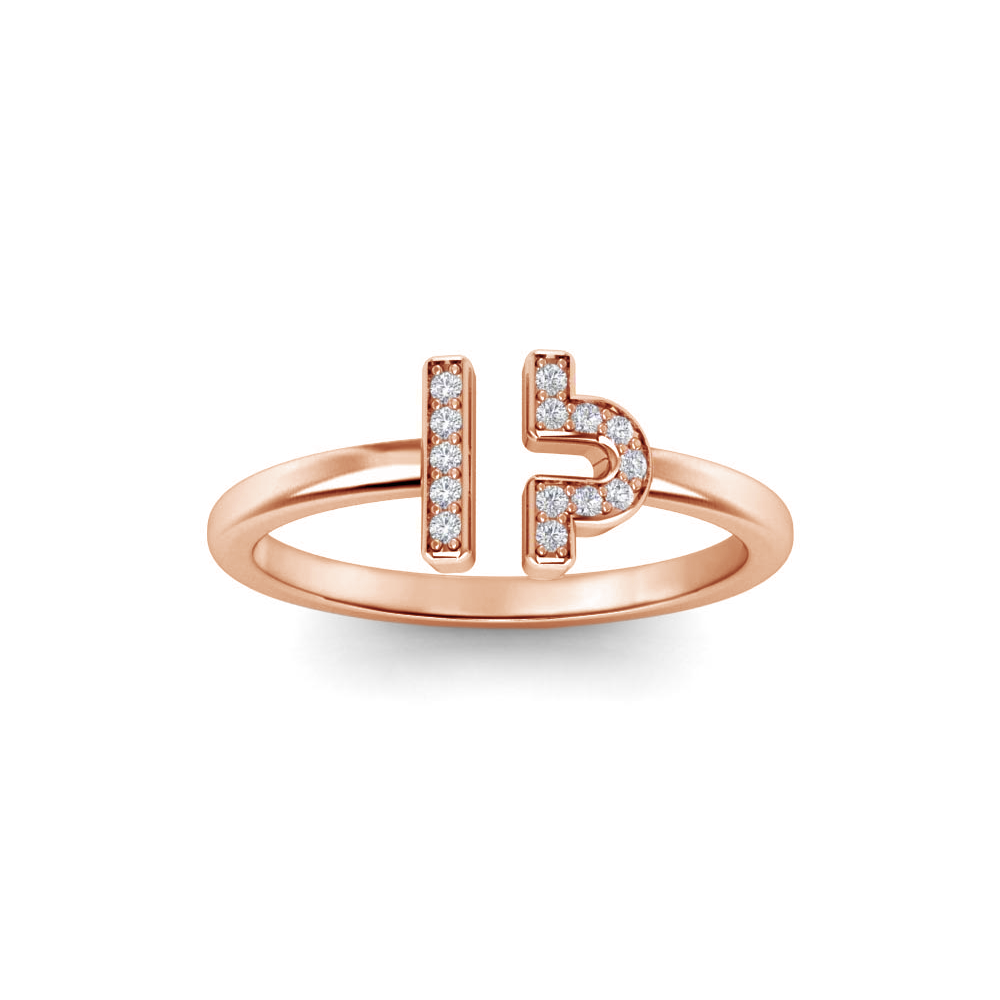 Pavé Zodiac Open Ring - Libra