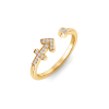 Pavé Zodiac Open Ring - Aquarius