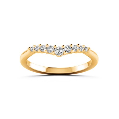 Diamond Graduated Curved Band