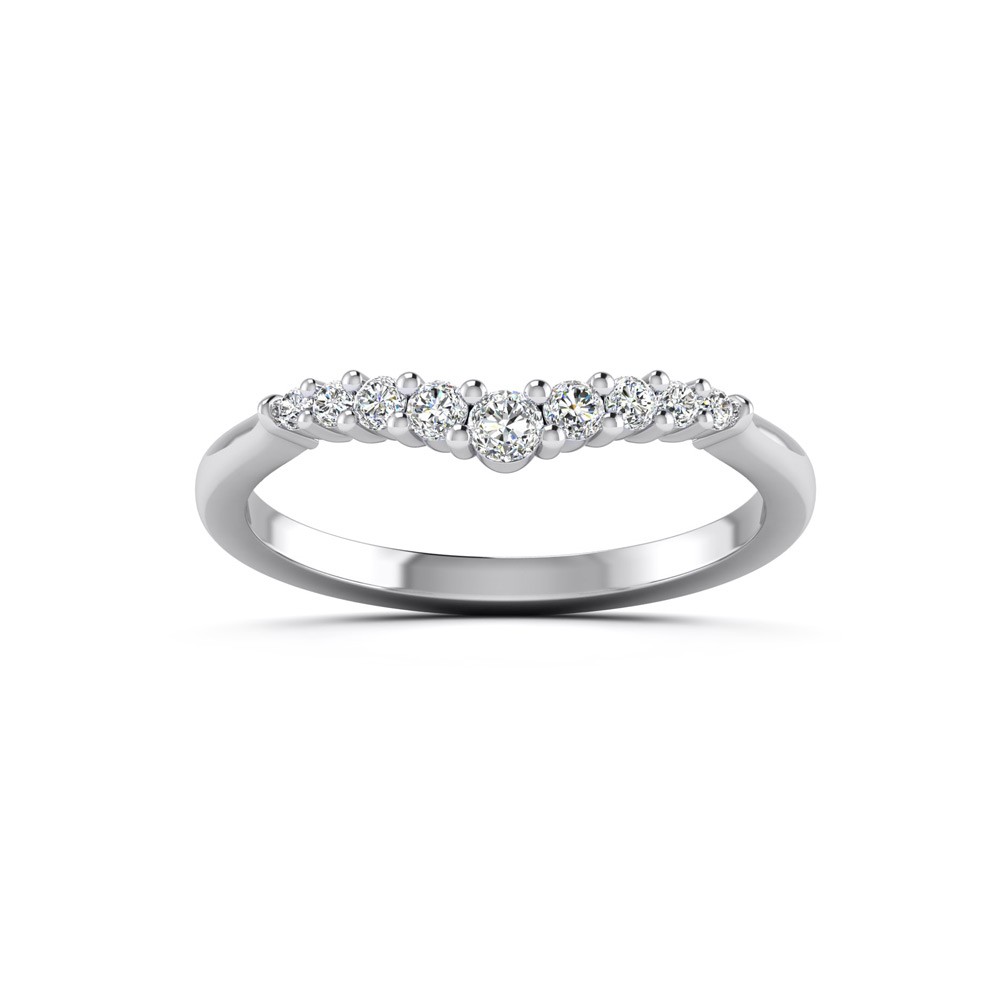 Diamond Graduated Curved Band