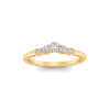 Lab Diamond Petite Prong Set Curved Band