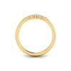Lab Diamond Petite Prong Set Curved Band
