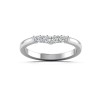 Diamond Petite Prong Set Curved Band