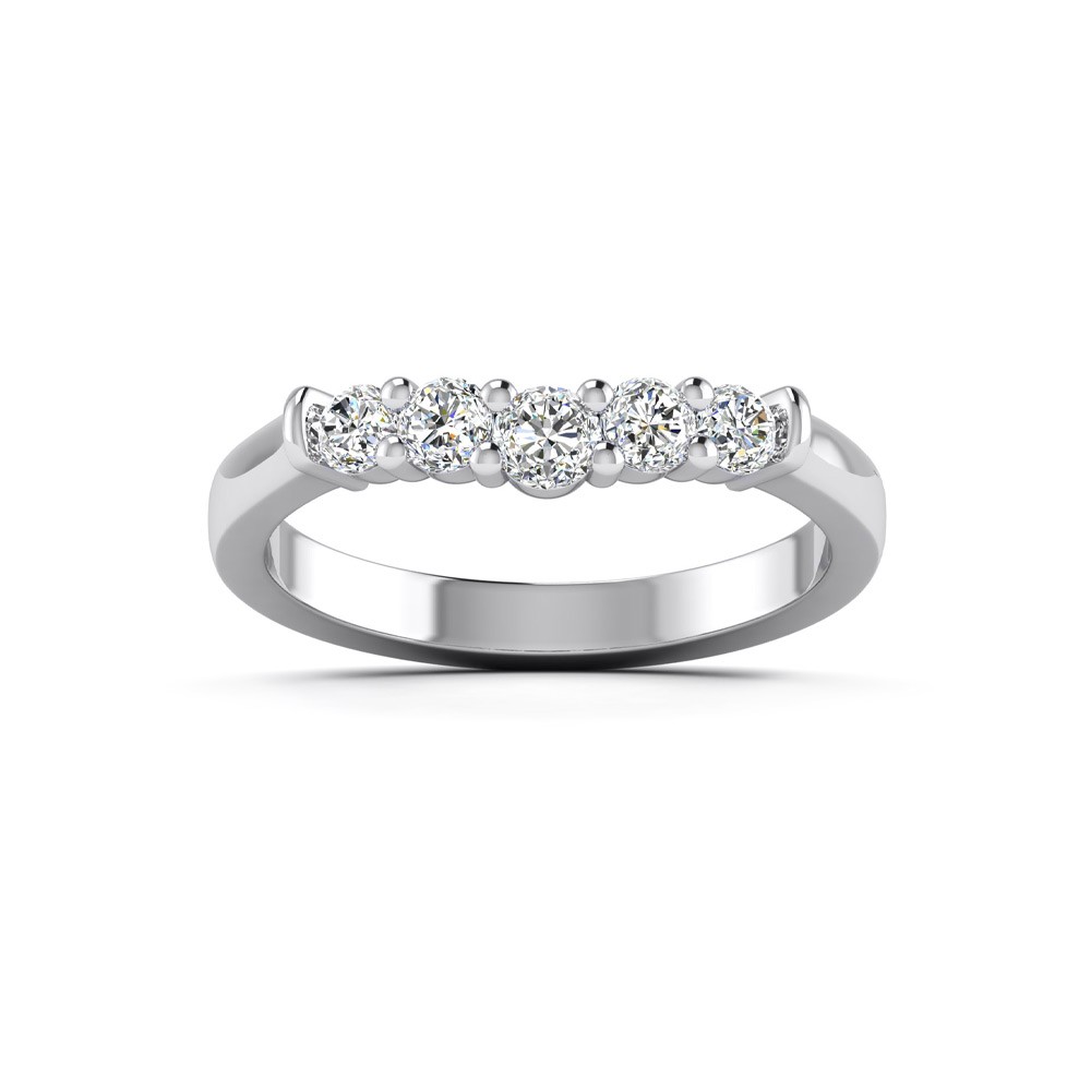 Diamond Luxe Prong Set Curved Band