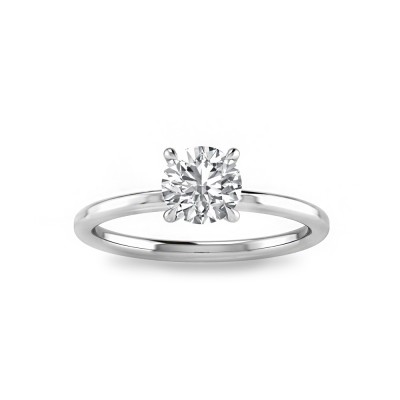 1 Ct Round CZ Solitaire Ring