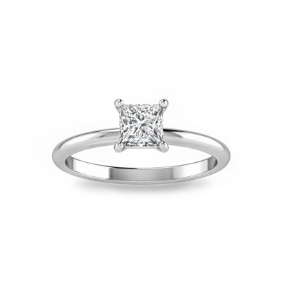 .75 Ct Princess Cut CZ Solitaire Ring