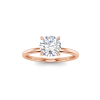 1.06 Ctw Round CZ Secret Halo Solitaire Ring