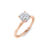 1 Ct Round Lab Diamond & .06 Ctw Diamond Secret Halo Solitaire Ring