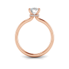 1.06 Ctw Round CZ Secret Halo Solitaire Ring