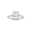 1.06 Ctw Round CZ Secret Halo Solitaire Ring