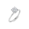 1.06 Ctw Round CZ Secret Halo Solitaire Ring