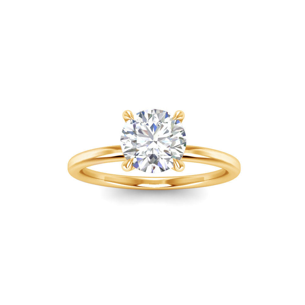 1.06 Ctw Round Diamond Secret Halo Solitaire Ring