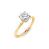 1.06 Ctw Round CZ Secret Halo Solitaire Ring