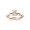 1 Ct Cushion Lab Diamond & .06 Ctw Diamond Secret Halo Solitaire Ring