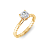 1.06 Ctw Cushion Diamond Whisper Secret Halo Solitaire Ring