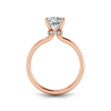2.5 Ct Cushion Lab Diamond & .06 Ctw Diamond Secret Halo Solitaire Ring