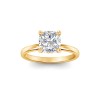 2 Ct Cushion Moissanite & .11 Ctw Diamond Secret Halo Engagement Ring