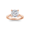3.5 Ct Cushion Lab Diamond & .10 Ctw Diamond Secret Halo Solitaire Ring