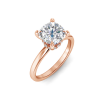 3.5 Ct Cushion Lab Diamond & .10 Ctw Diamond Secret Halo Solitaire Ring