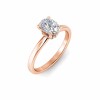 1.5 Ct Elongated Cushion Lab Diamond & .06 Ctw Diamond Secret Halo Solitaire Ring