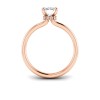 1.5 Ct Elongated Cushion Lab Diamond & .06 Ctw Diamond Secret Halo Solitaire Ring