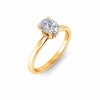 1.06 Ctw Elongated Cushion Diamond Whisper Secret Halo Solitaire Ring