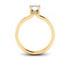 1.06 Ctw Elongated Cushion Diamond Whisper Secret Halo Solitaire Ring