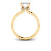 2 Ct Elongated Cushion Lab Diamond & .06 Ctw Diamond Secret Halo Solitaire Ring