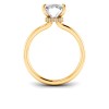 3.5 Ct Elongated Cushion Lab Diamond & .10 Ctw Diamond Secret Halo Solitaire Ring