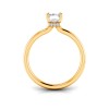 1.5 Ct Emerald Lab Diamond & .06 Ctw Diamond Secret Halo Solitaire Ring