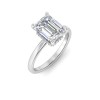 3.60 Ct Emerald CZ Secret Halo Solitaire Ring