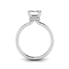 2.60 Ctw Emerald CZ Secret Halo Engagement Ring