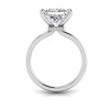 3.60 Ct Princess CZ Secret Halo Solitaire Ring