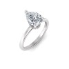 1.5 Ct Pear Moissanite & .06 Ctw Diamond Secret Halo Solitaire Ring