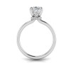 1.5 Ct Pear Moissanite & .06 Ctw Diamond Secret Halo Solitaire Ring