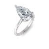 5 Ct Pear Moissanite & .10 Ctw Diamond Secret Halo Solitaire Ring