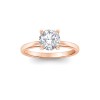 1.35 Ctw Round CZ Secret Halo Solitaire Ring
