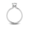 1.25 Ct Round Moissanite & .10 Ctw Diamond Secret Halo Solitaire Ring