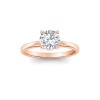 1 Ct Round Lab Diamond & .06 Ctw Diamond Secret Halo Solitaire Ring