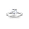 1 Ct Round Lab Diamond & .06 Ctw Diamond Secret Halo Solitaire Ring