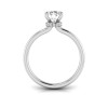 1 Ct Round Moissanite & .06 Ctw Diamond Secret Halo Solitaire Ring