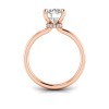 2.5 Ct Round Moissanite & .06 Ctw Diamond Secret Halo Solitaire Ring