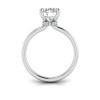 2 Ct Round Lab Diamond & .06 Ctw Diamond Secret Halo Solitaire Ring