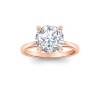 5 Ct Round Lab Diamond & .10 Ctw Diamond Secret Halo Solitaire Ring