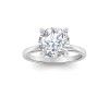 3.60 Ct Round CZ Secret Halo Solitaire Ring