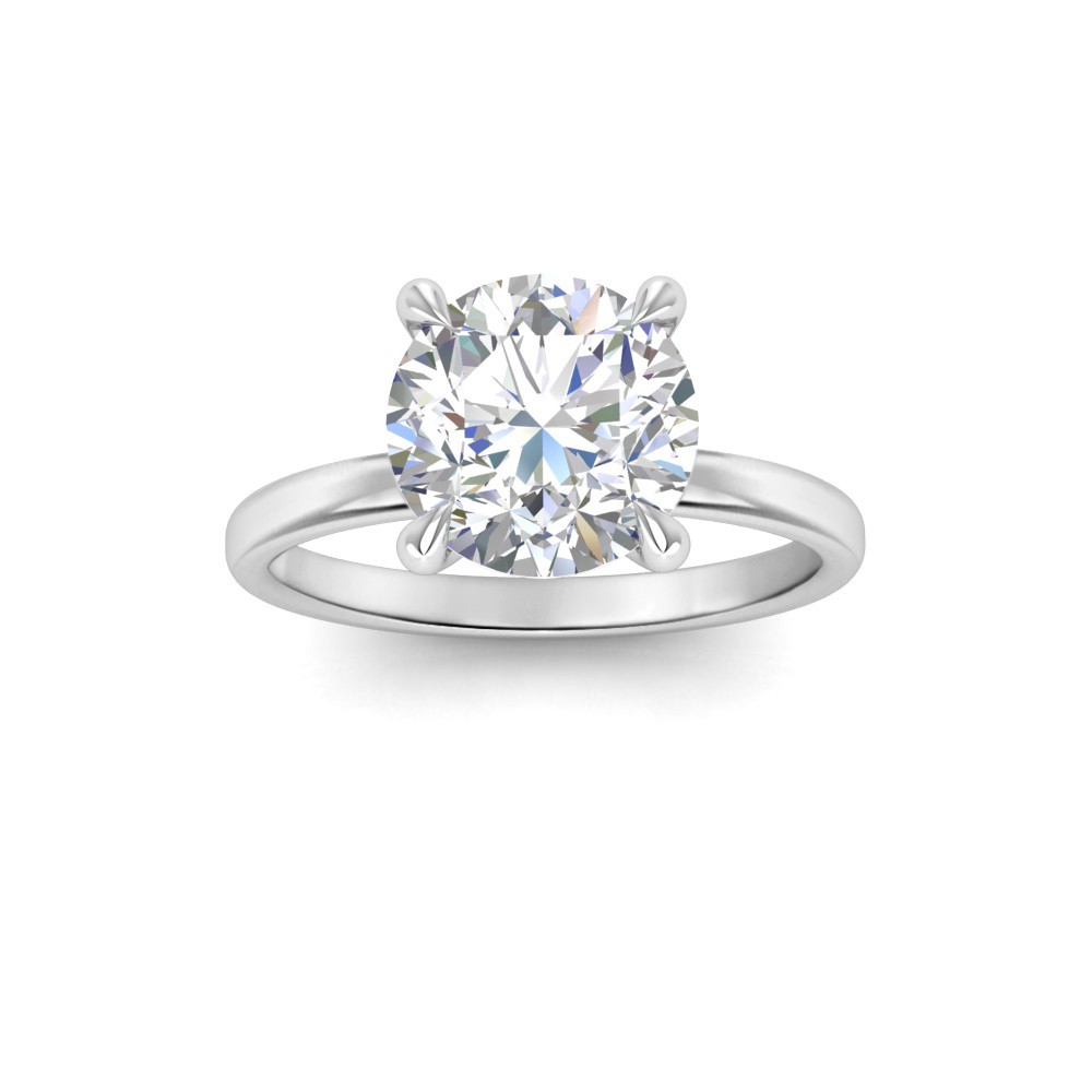 3.60 Ct Round CZ Secret Halo Solitaire Ring