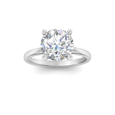 3.60 Ct Round CZ Secret Halo Solitaire Ring