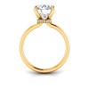 4 Ct Round Lab Diamond & .10 Ctw Diamond Secret Halo Solitaire Ring