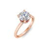 1.06 Ctw Round CZ Secret Halo Solitaire Ring