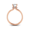 2.10 Ctw Round CZ Secret Halo Solitaire Ring
